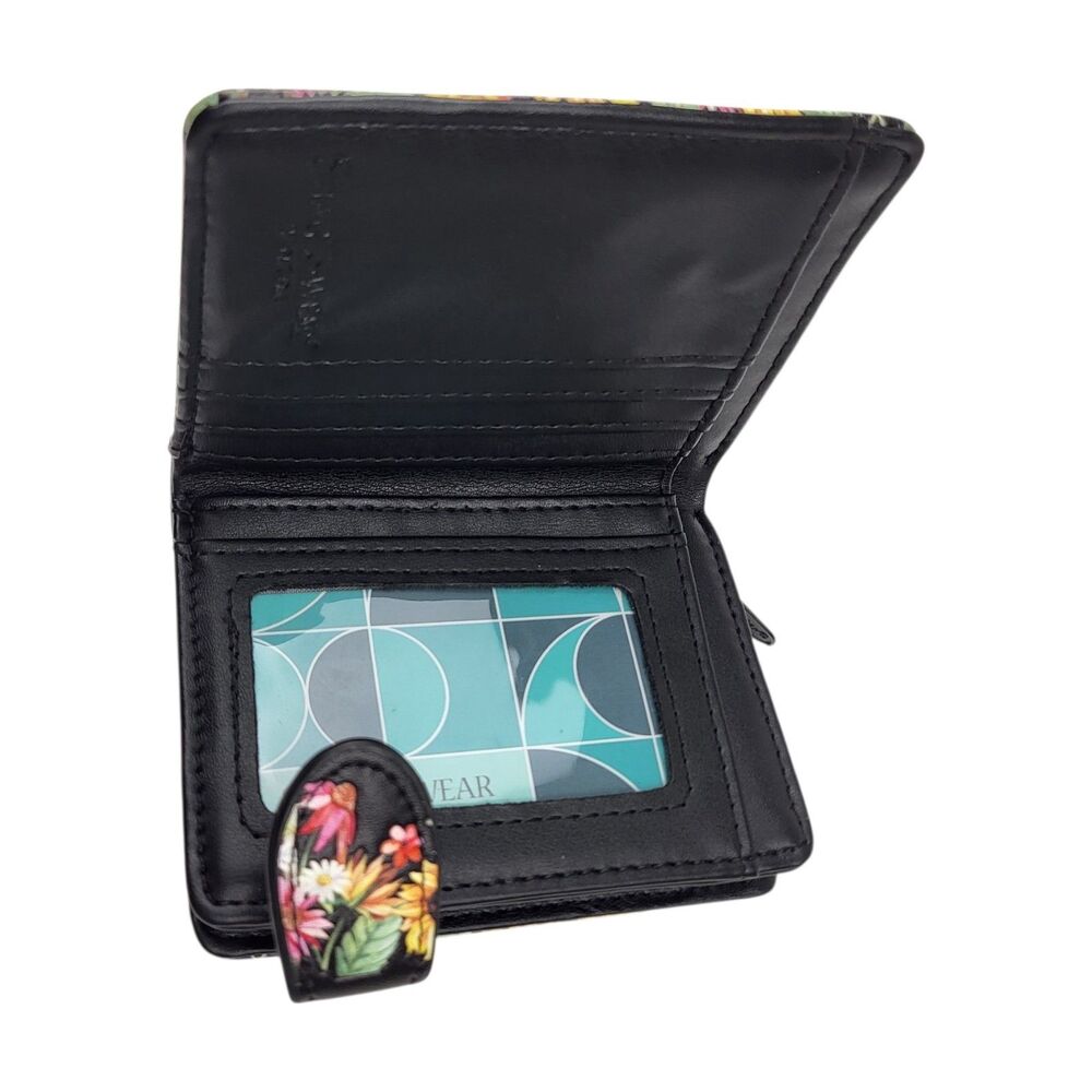 Shagwear Zippered Bifold Wallet Vegan Leather VW Bus Hippie Beach - Picture 7 of 8